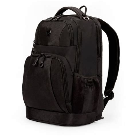 Target laptop backpack - SWISSGEAR reinforced steel top handle and side pockets keep things makes the bag each to pick up and within reach. Dimensions (Overall): 17.5 Inches (H) x 12.5 Inches (W) x 9 Inches (D) Weight: 3 Pounds. Suggested Age: 18 Years and Up. Shell Material: Polyester. 